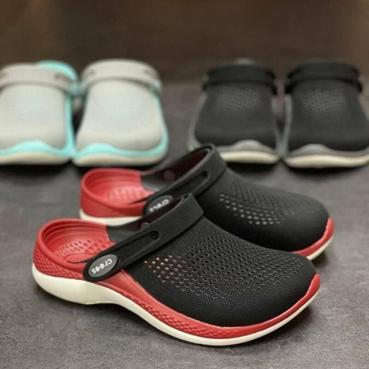 360-CLOGS-BLACK RED