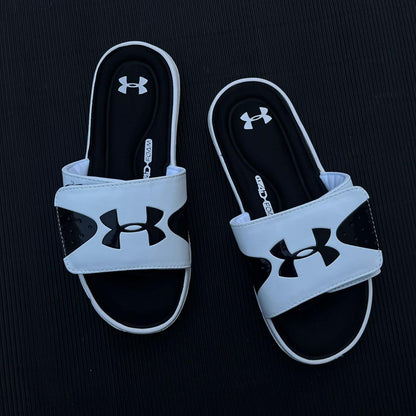 UA-SOFTFOAM-SLIDES-WHITE BLACK