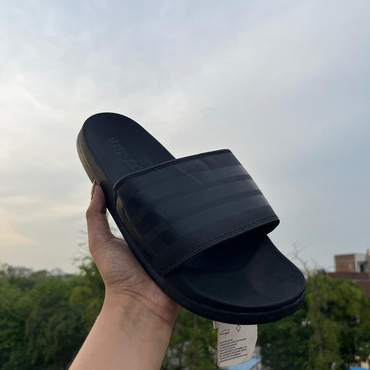 ADIDS-ADILETTE-SLIDES-ALL BLACK